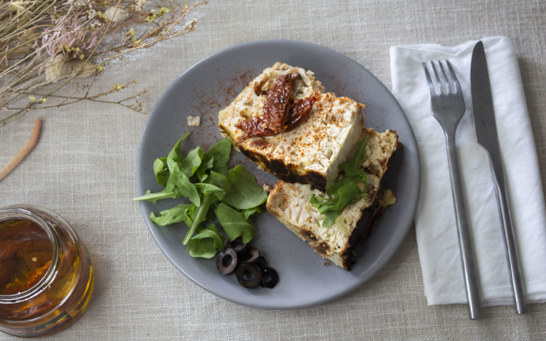 Terrine de poulet, tomates séchées et féta