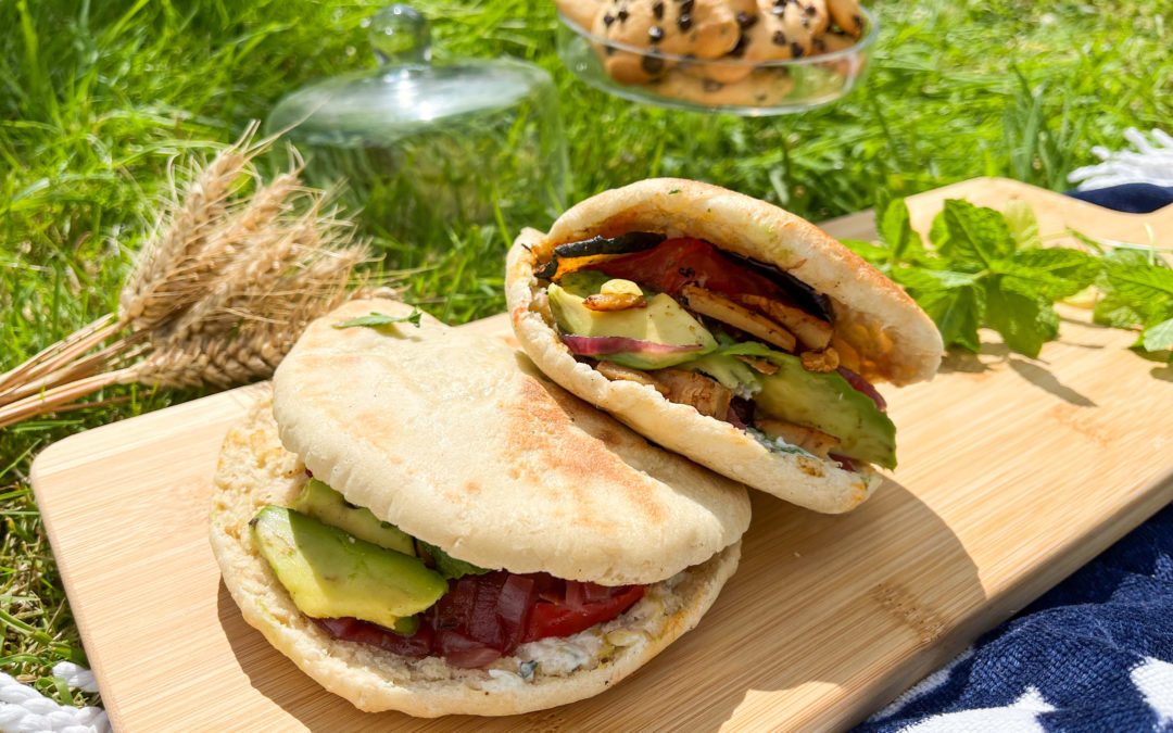 Gyros méditerranéen et sa raïta de concombre